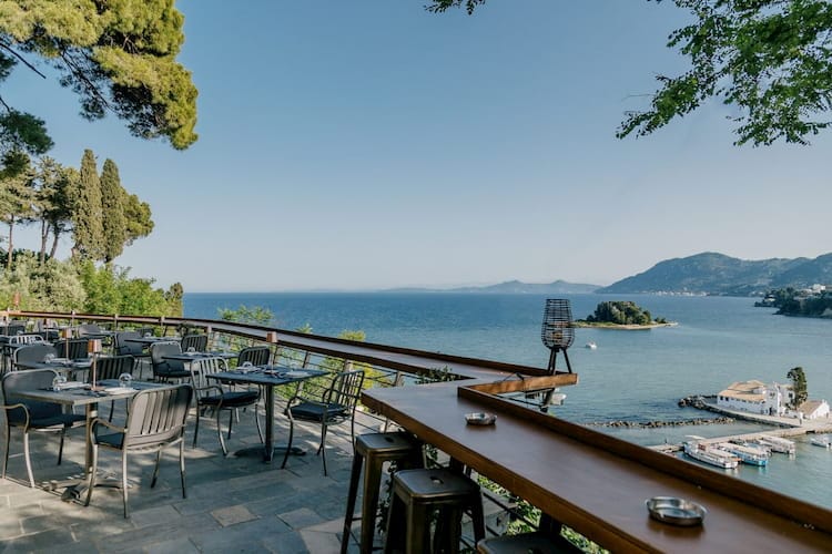 View of Mouse Island from the Corfu Holiday Palace Hotel